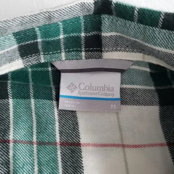 Columbia Women's Size Medium Holly Hideaway Plaid Flannel Dress **Read Desc - Picture 5 of 7